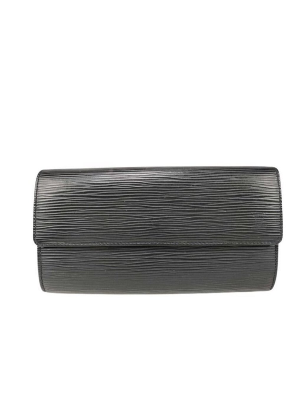 Louis Vuitton Wallet Porte Monnaie Credit Black Epi Bifold Gold